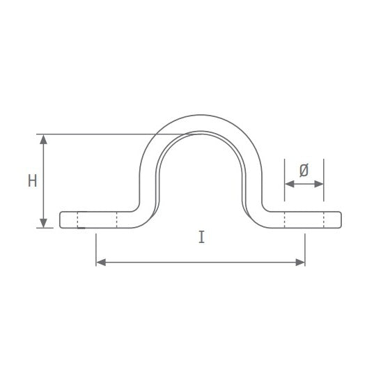 Load image into Gallery viewer, Pontet ou filoir de pont embouti inox Viadana. Dimensions.
