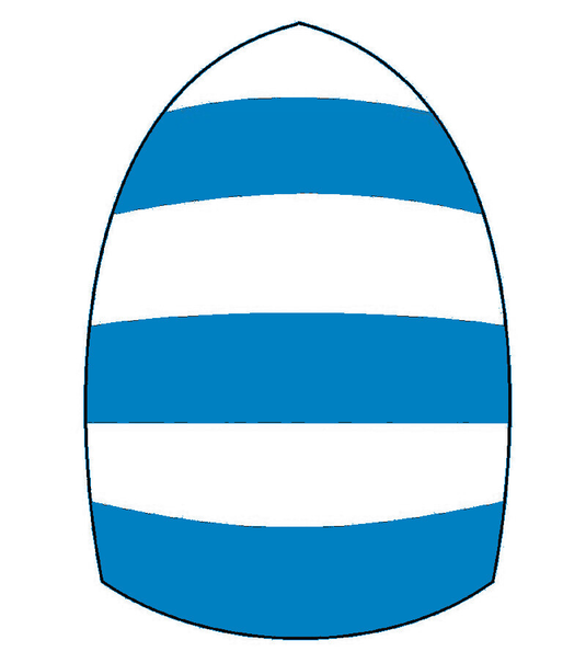 Spi Optimist pour kayak, dimensions 140 x 75 cm, présenté avec un motif rayé bleu et blanc, idéal pour dériveurs légers.