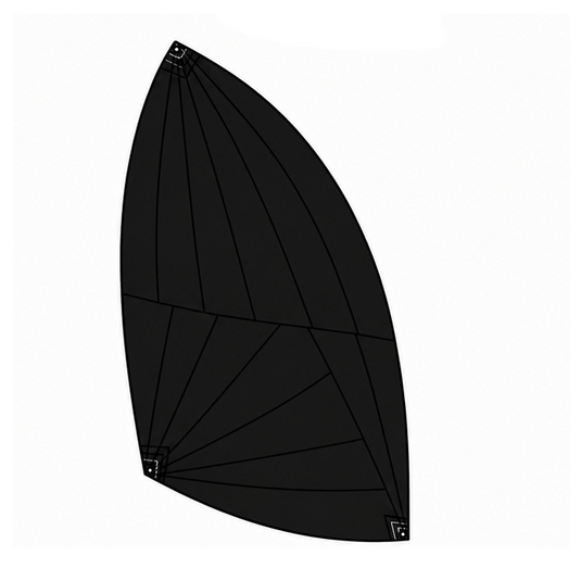 Spinnaker de catamaran asymétrique, représenté par une conception avancée pour performances nautiques optimisées.