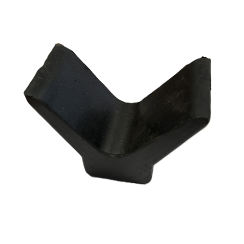 Support en V pour mise à l'eau/remorque en caoutchouc, avec embase de 51mm x 49mm, hauteur de 75mm, écartement maximal de 75mm, adapté à la voile légère.