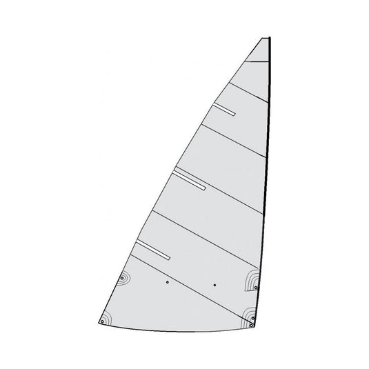 Grand Voile Dériveur Equipe, croquis de voile triangulaire, tissu Dacron, coupe croisée, pour voile légère, reflétant l'expertise en accastillage de Yachting Thommeret.