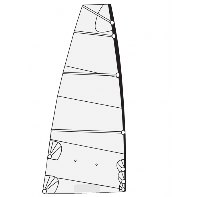 Voile Char à Voile 3m² en Dacron 210gr, coupe croisée, idéale pour le char à voile, adaptée aux demandes spécifiques et personnalisations.