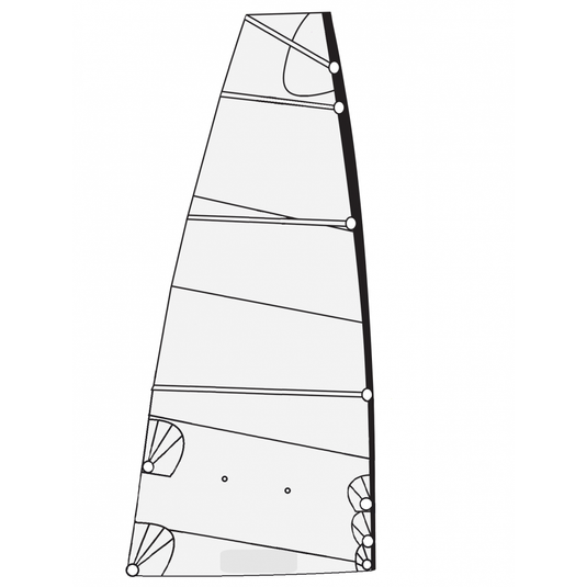 Voile Char à Voile 3m² en Dacron 210gr, coupe croisée, idéale pour le char à voile, adaptée aux demandes spécifiques et personnalisations.