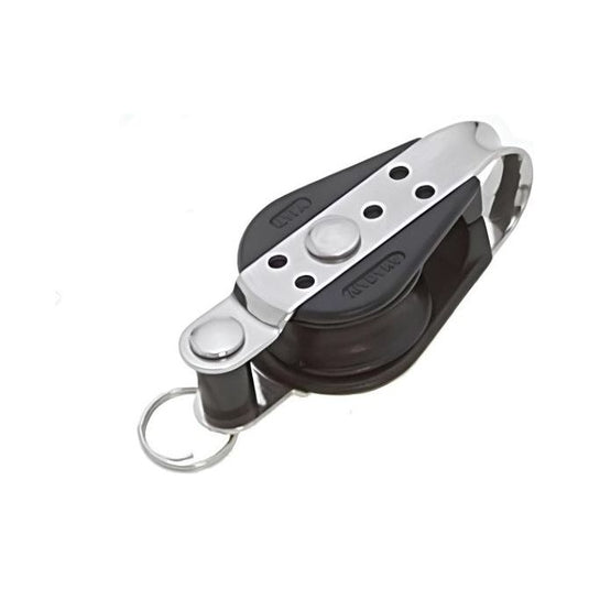 Poulie à ringot à billes ø22mm, outil essentiel pour dériveurs, offrant robustesse avec une charge de travail de 100kg, idéale pour voile légère.