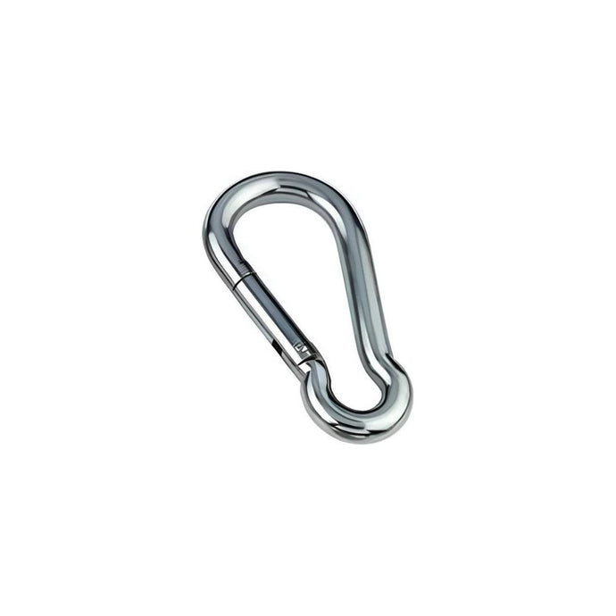 Mousqueton Pompier inox ø10 x 100mm, AISI 316, capacité 1200kg, idéal pour accastillage nautique, dériveurs et catamarans, distribué par Yachting Thommeret.