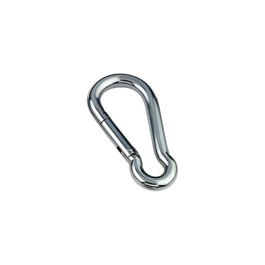 Mousqueton Pompier inox ø10 x 100mm, AISI 316, capacité 1200kg, idéal pour accastillage nautique, dériveurs et catamarans, distribué par Yachting Thommeret.
