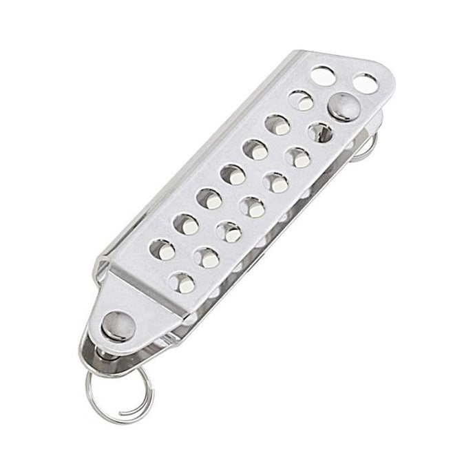 Latte Ridoir Double ø6mm Réglable 1/2 pour réglage précis de tension sur dériveur, avec trous 6mm pour ajustement demi-mesure, longueur 115mm, idéale voile légère.