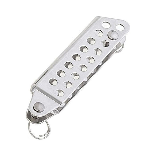 Latte Ridoir Double ø6mm Réglable 1/2 pour réglage précis de tension sur dériveur, avec trous 6mm pour ajustement demi-mesure, longueur 115mm, idéale voile légère.