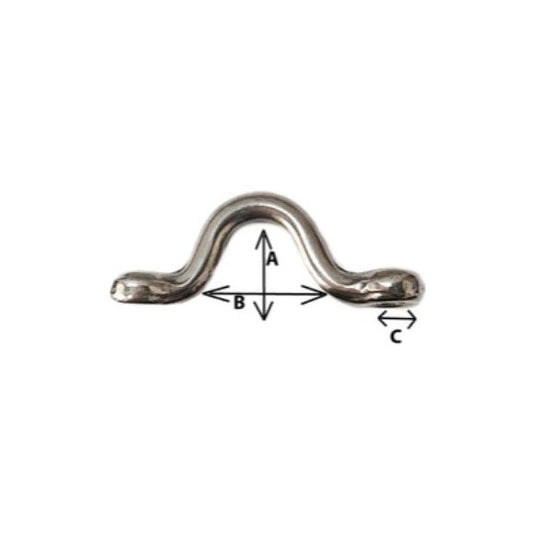Pontet Fil Forgé, manille résistante de haute qualité pour nautisme, fabriqué en Europe, avec diamètre de fil visible, conçu pour charges de travail et rupture élevées.