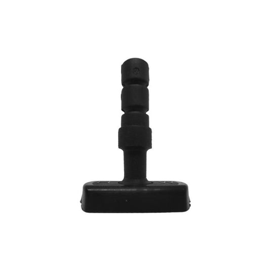 Articulation de Stick noir avec support, conçue pour fixation de stick voilier, entraxe 32mm, diamètre extérieur 12,5mm, longueur utile 32mm.