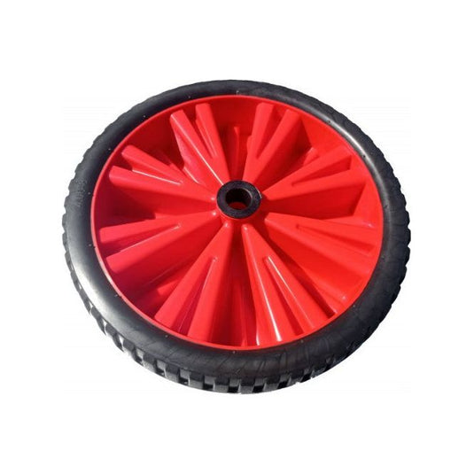 Roue increvable ø370mm, légère et durable, idéale pour dériveurs ou catamarans. Corps en polypropylène rouge, supporte jusqu'à 150kg.