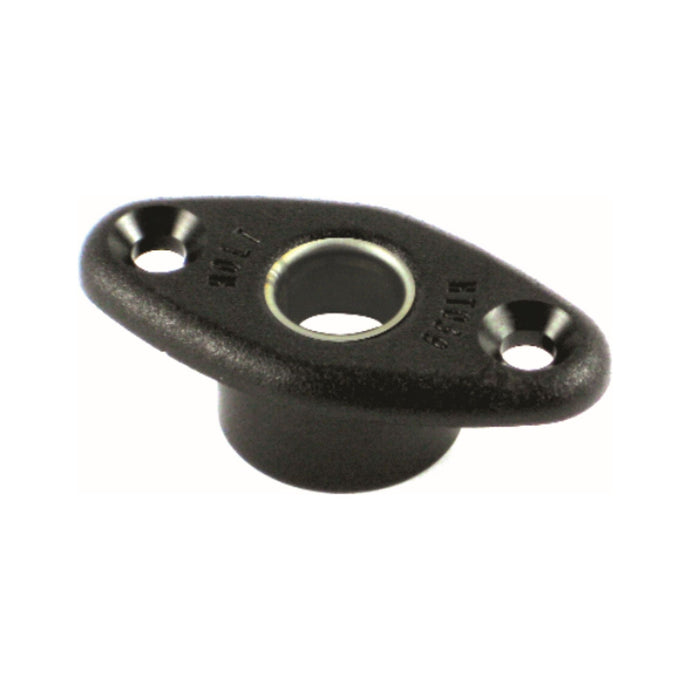 Ecubier à Visser bagué noir, pièce d'accastillage pour voile légère, avec diamètre de passage de 16mm pour ø06mm et 25mm pour ø13mm, adapté aux dériveurs et catamarans.