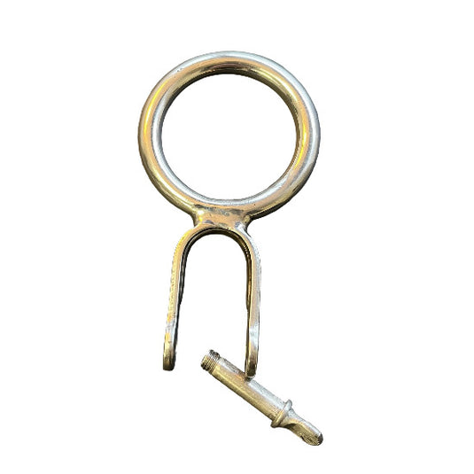 Anneau Inox de Hook de Voile avec Manille soudée, idéal pour catamarans, facilite l'accrochage de la voile au mât, incluant manille et anneau en inox pour pivotement.