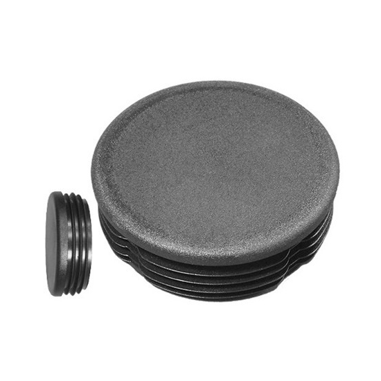 Bouchon à Lamelles pour Tube Rond, noir, avec filets externes pour sceller des tubes ronds de 1 à 2,5 mm. Résistant aux chocs, UV et imperméable.