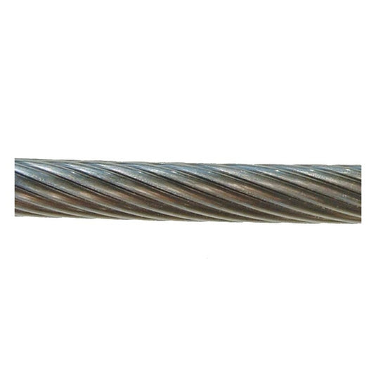 Câble Inox monotoron 1x19 non gainé, idéal pour haubans. Tailles: ø2.0mm à ø5.0mm, supporte jusqu'à 2100kg. Spécialiste voile légère.
