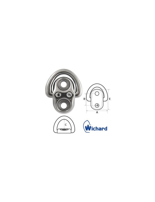 Cadène Articulée inox 2 points de fixation ø6mm, conçue pour voiles légères, avec deux points de fixation robustes, idéale pour dériveurs et catamarans de sport.
