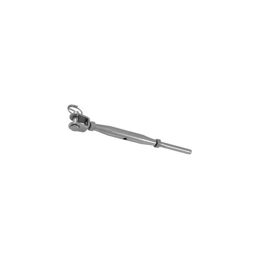 Ridoir Corps fermé Chape fixe métrique ø6mm + Embout à sertir, outil nautique avec chape fixe soudée, idéal pour câbles de 3 ou 4mm.