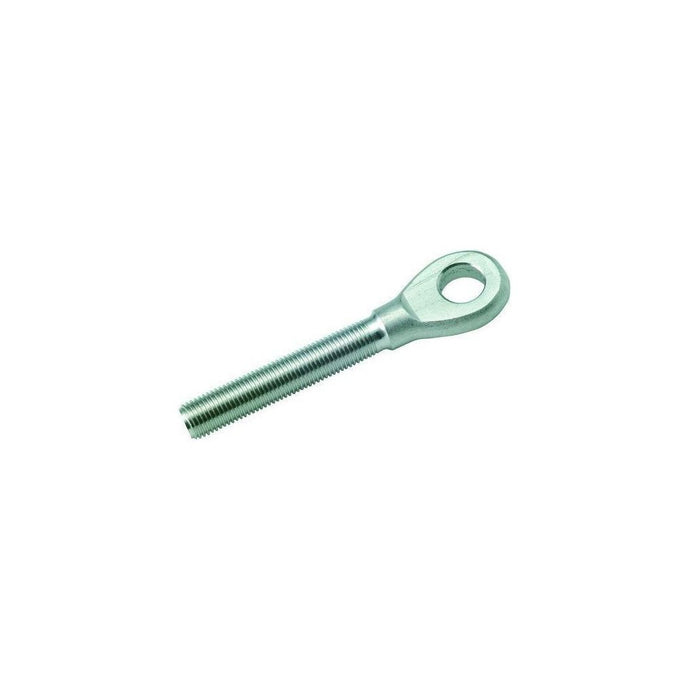 Oeil Fileté inox métrique avec axe fileté, utilisé pour assemblage de ridoir, diamètre 6mm, adapté pour équipements de voile légère.