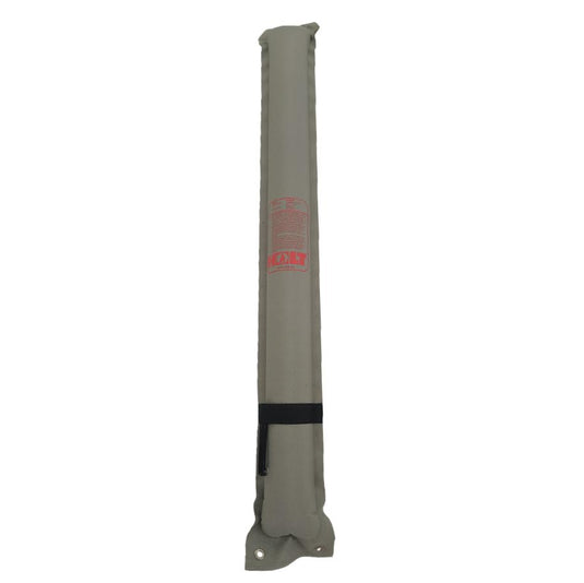 Flottabilité de mât gonflable Longue 9 litres, housse cylindrique grise avec zips et branding rouge, idéale pour le transport sécurisé de matériel nautique léger.