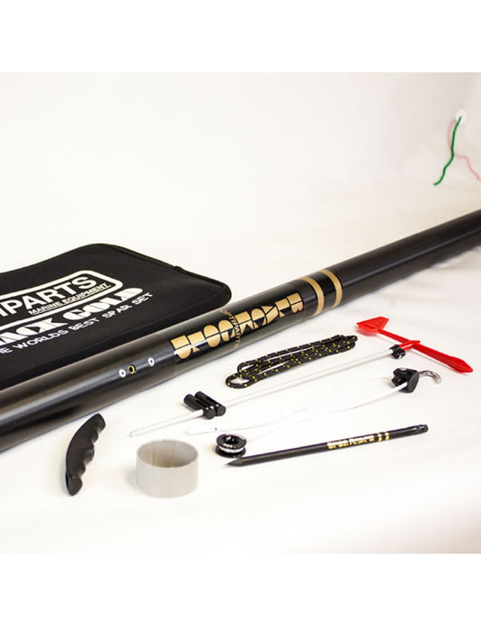 Kit de gréement complet Optimist compétition Blackgold Power, comprenant pièces de rechange et outils pour réparation marine, idéal pour voile légère.