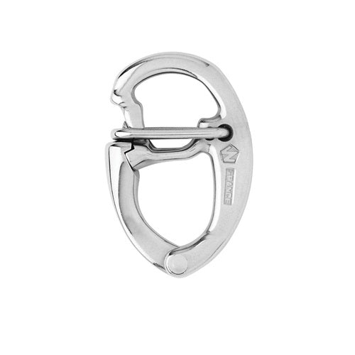 Mousqueton de Point d'amure 70 mm en inox HR 17.4 Ph, conçu pour optimiser les voiles d'avant par sanglage, améliorant ainsi les performances de navigation.